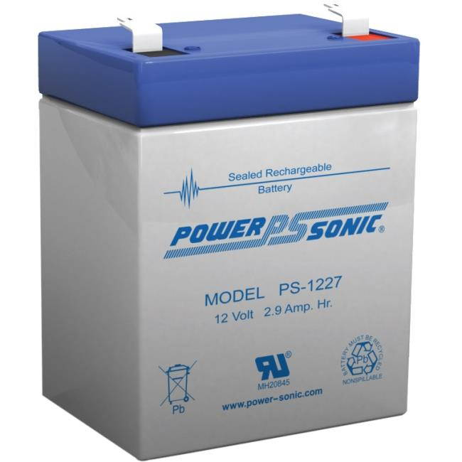 1200272602 POWER-SONIC PS-1227 12V2.9AH F1 .187" TERM