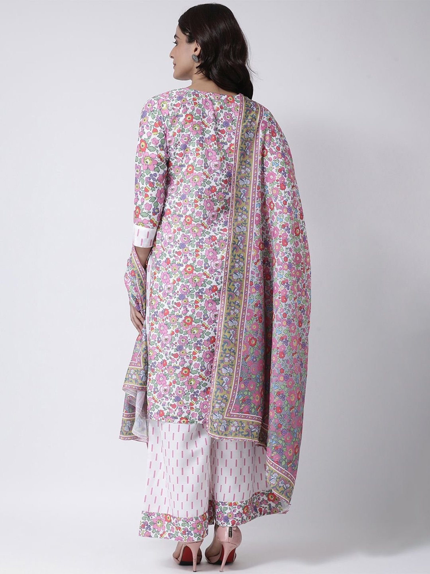 Hangup Pink Floral Print Dupatta