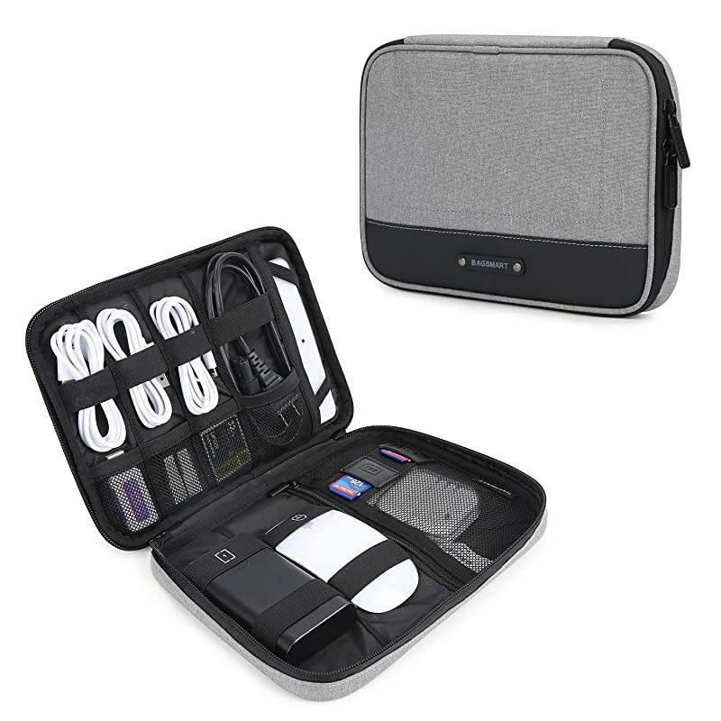 Electronic Organizer Travel Cable Organizer Electronics Accessories Cases for 7.9&rsquo;&rsquo; iPad Mini, Cables, Chargers, USB, SD Card