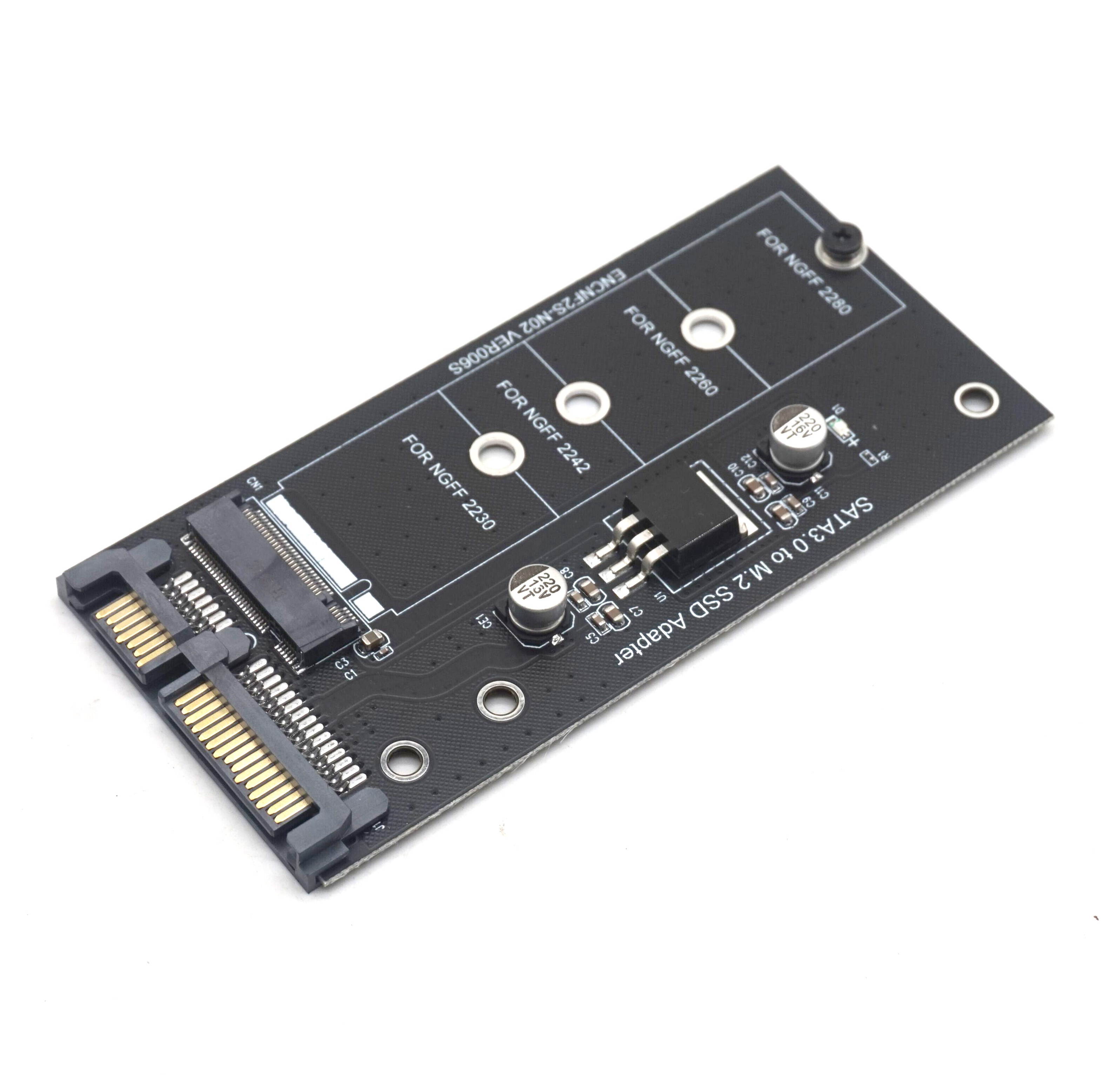 Weastlinks NGFF M.2 Adapter M2 SATA3 Raiser M.2 to SATA Adapter SSD M2 to SATA Expansion Card B Key Support 30/42/60/80mm