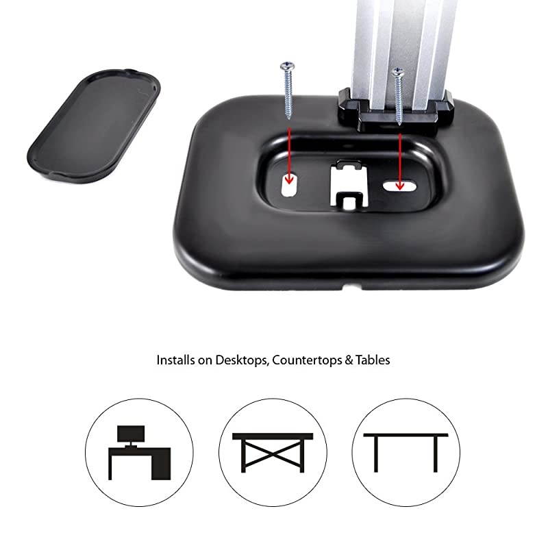 Anti-Theft Tablet Security Stand Kiosk - Desktop Desk Table Mount Tablet Case Holder w/ Lock, Adjustable Clamp Arm, Internal Cable Routing, For iPad 2, 3, 4, Samsung, Android Tablets -  PSPADLK14