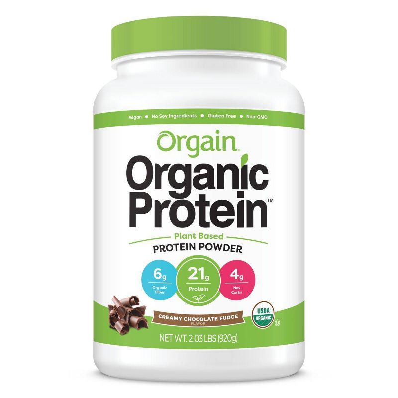 Orgain Organic Vegan Protein Plant-Based Protein Powder - Creamy Chocolate Fudge - 2.01lbs