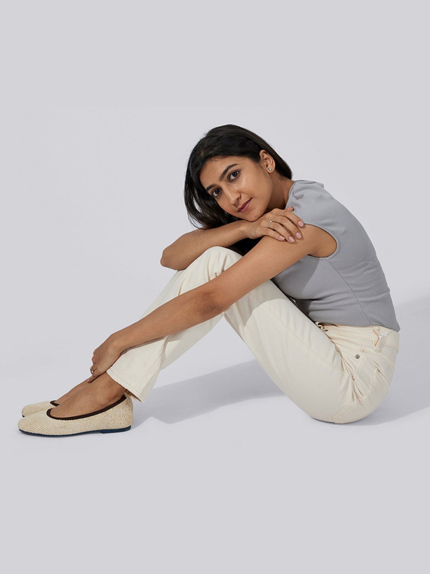 Neemans Women's Beige Flat Ballets