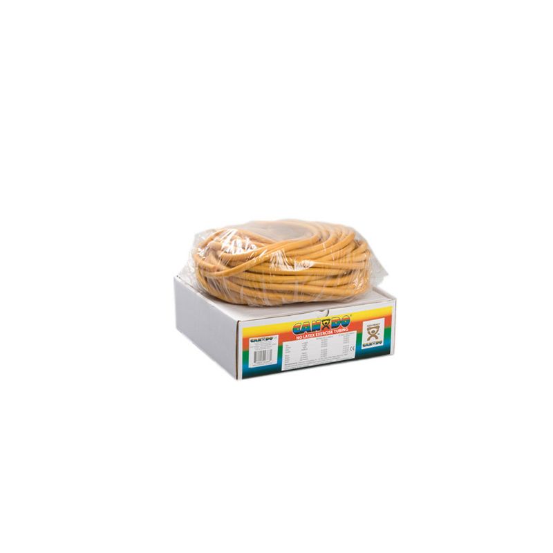 CanDo 10-5727 Latex Free Exercise Resistance Fitness Training Tubing 100 Foot Dispenser Roll, Gold, XXX-Heavy