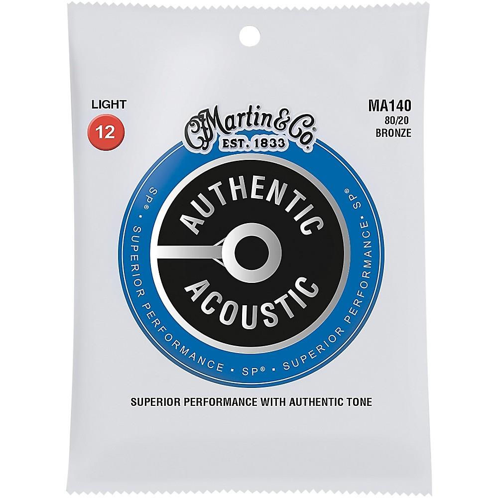 Martin MA140 SP 80/20 Bronze Light Authentic Acoustic Guitar Strings