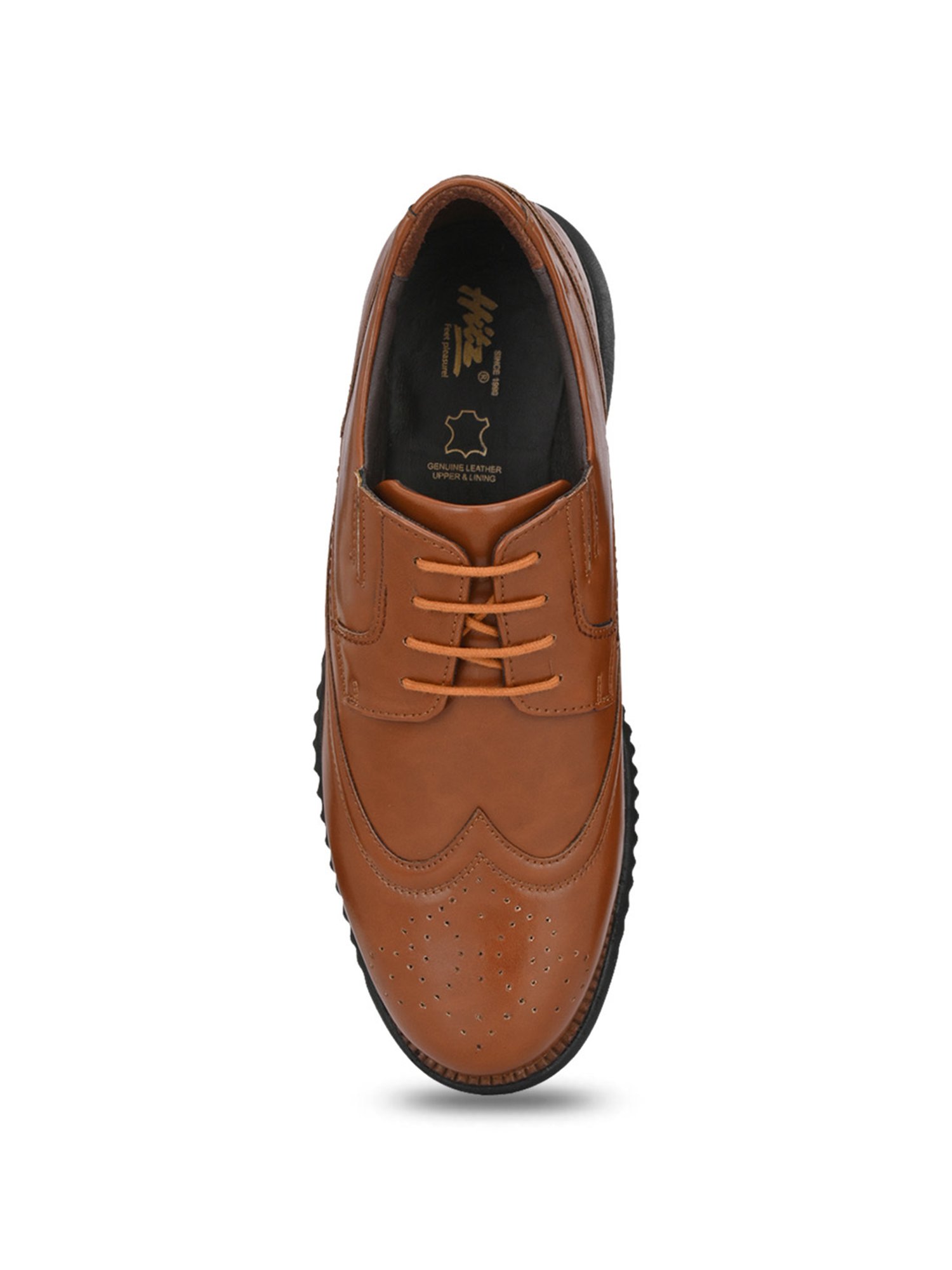Hitz Men's Tan Derby Shoes