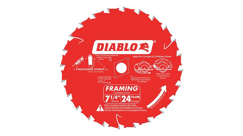 DIABLO D0724A 7-1/4",24-Teeth Circular Saw Blade