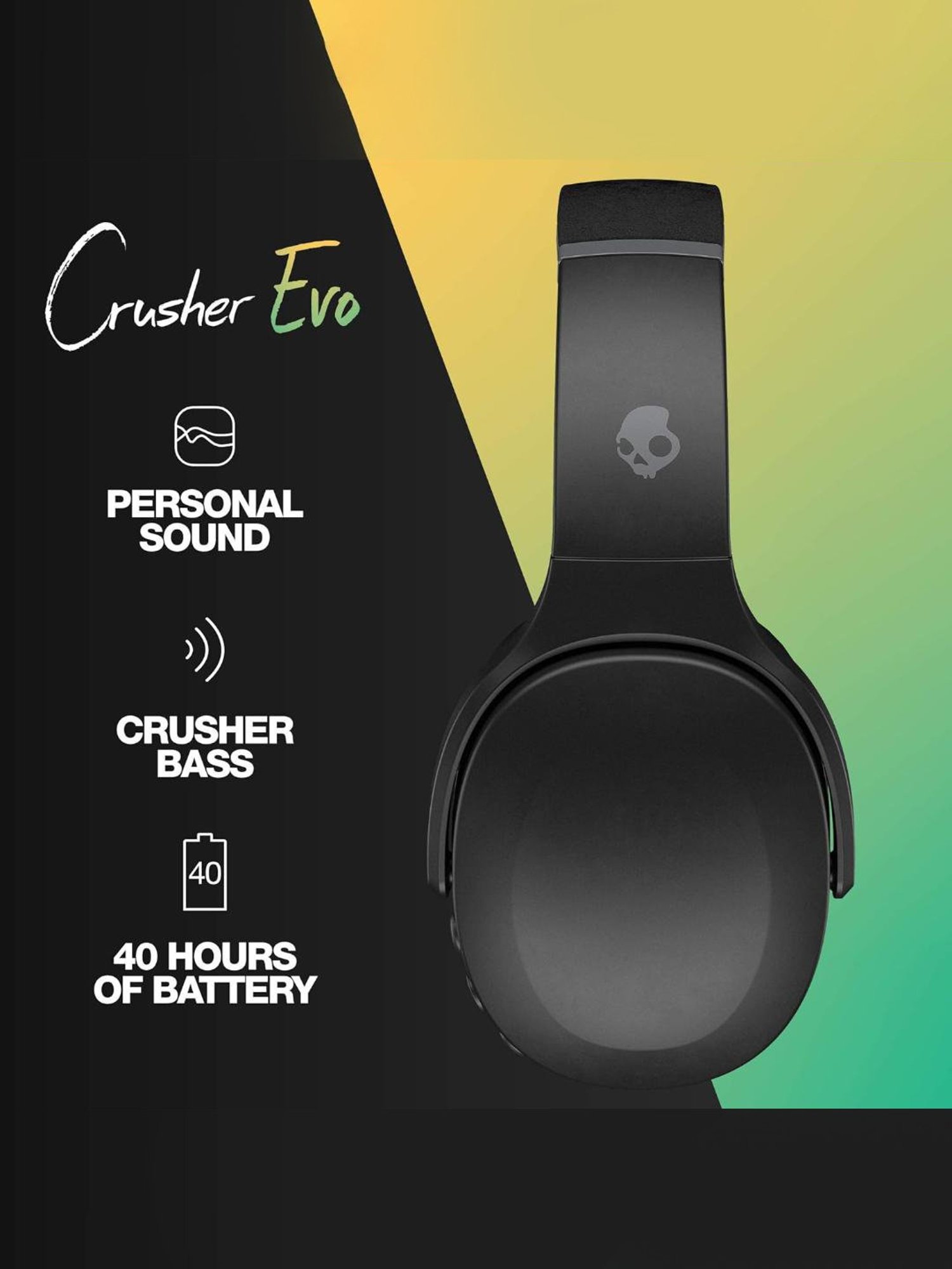 Major IV On Ear Wireless Bluetooth Headphone with Microphone (Black, True Wireless)