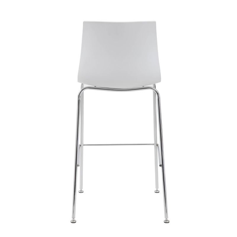 Stool with Chrome Frame White - Boss Office Products