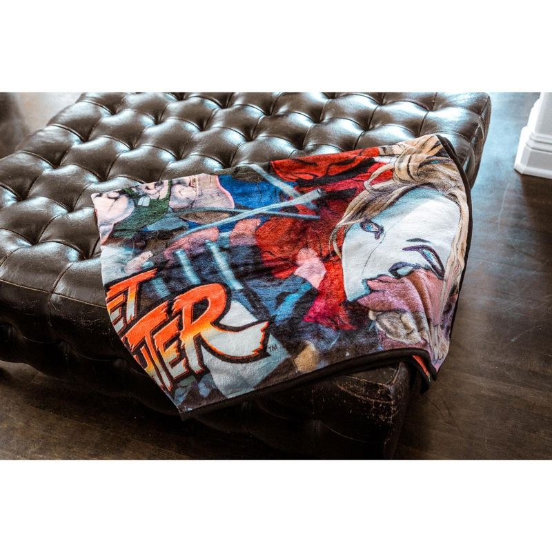 Just Funky Street Fighter II: The World Warrior Fleece Throw Blanket | 45 x 60 Inches