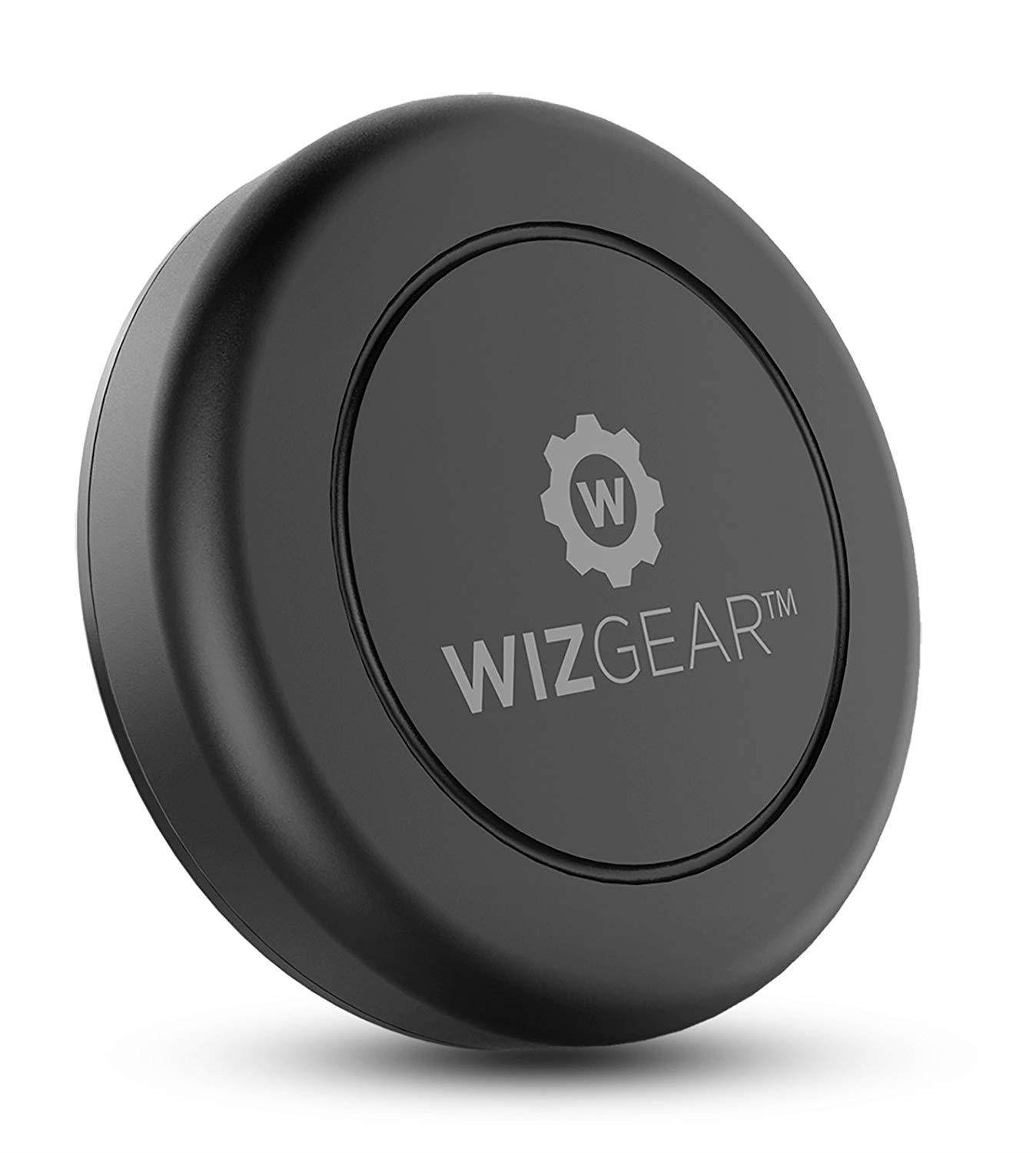 WizGear Universal Flat Stick On Dashboard Magnetic Car Mount Holder for Cell Phones and Mini Tablets with Fast Swift-Snap Technology - Extra Slim