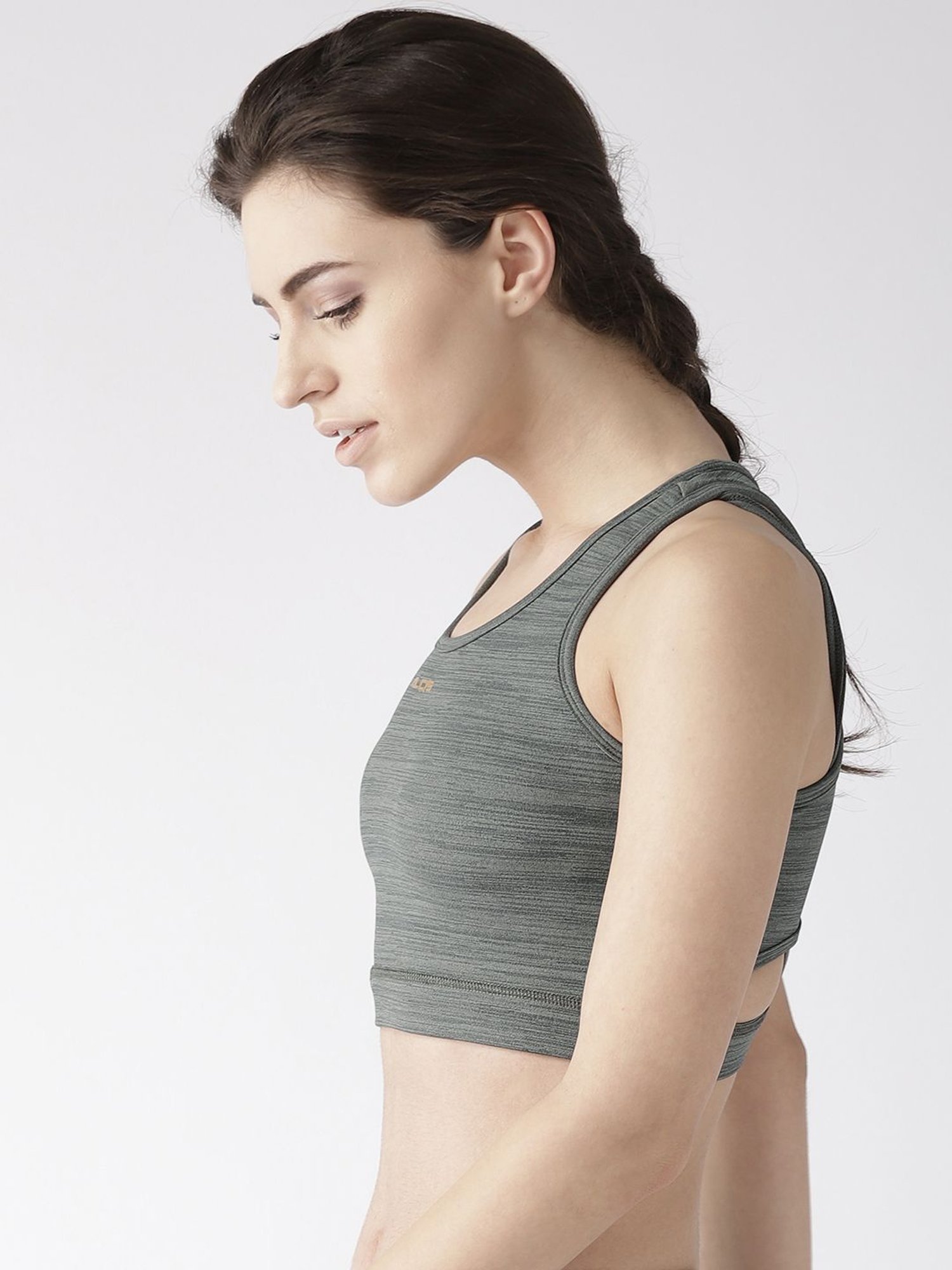 ALCIS Olive Non Wired Non Padded Sports Bra