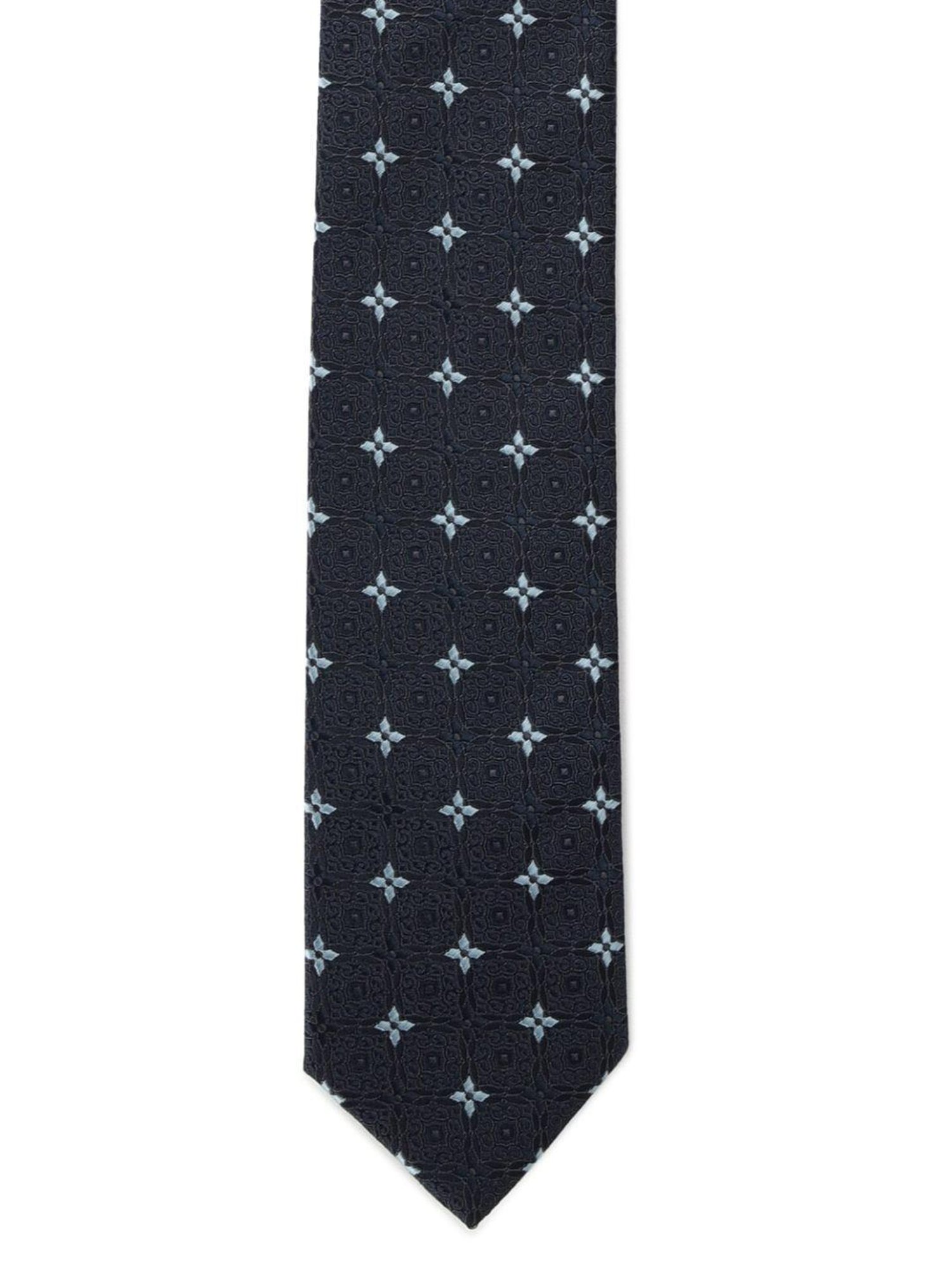 Louis Philippe Black Printed Tie