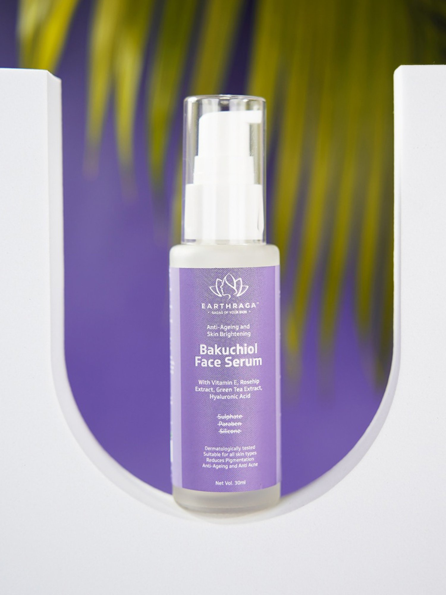 Earthraga Anti-Ageing and Skin Brightening Bakuchiol Face Serum - 30 ml