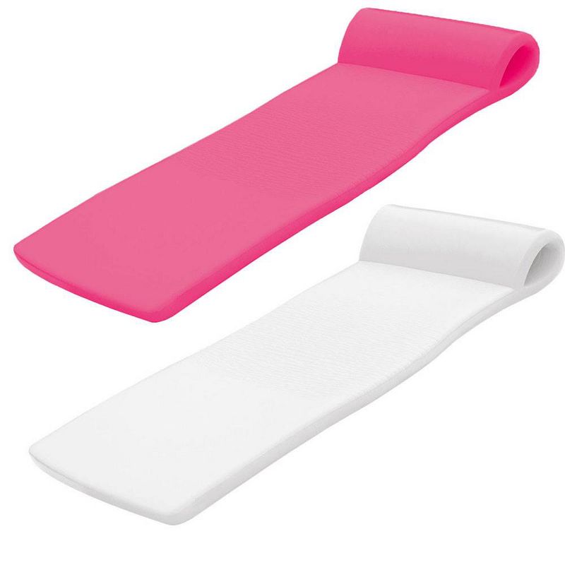 TRC Recreation Super Soft Sunsation Foam Pool Float Loungers, Pink and White