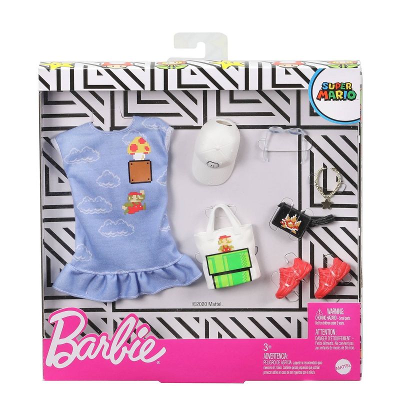 Barbie Storytelling Super Mario Fashion Pack - Blue Dress