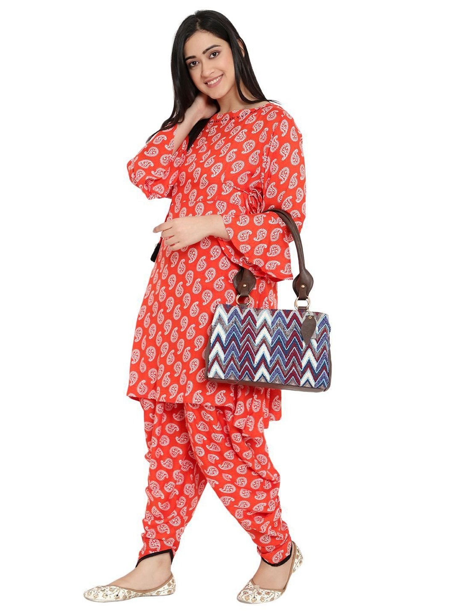 Spice Art Brown Embellished Large Shoulder Bag