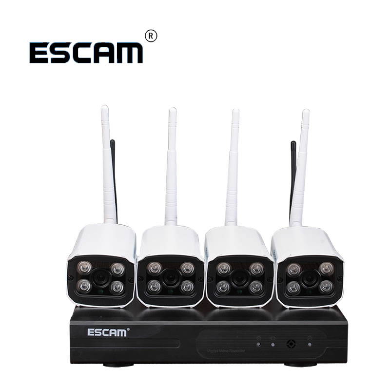 ESCAM WNK403 4CH WiFi NVR Kit P2P 720P Access Point Automatch Outdoor IR Night Vision IP Camera