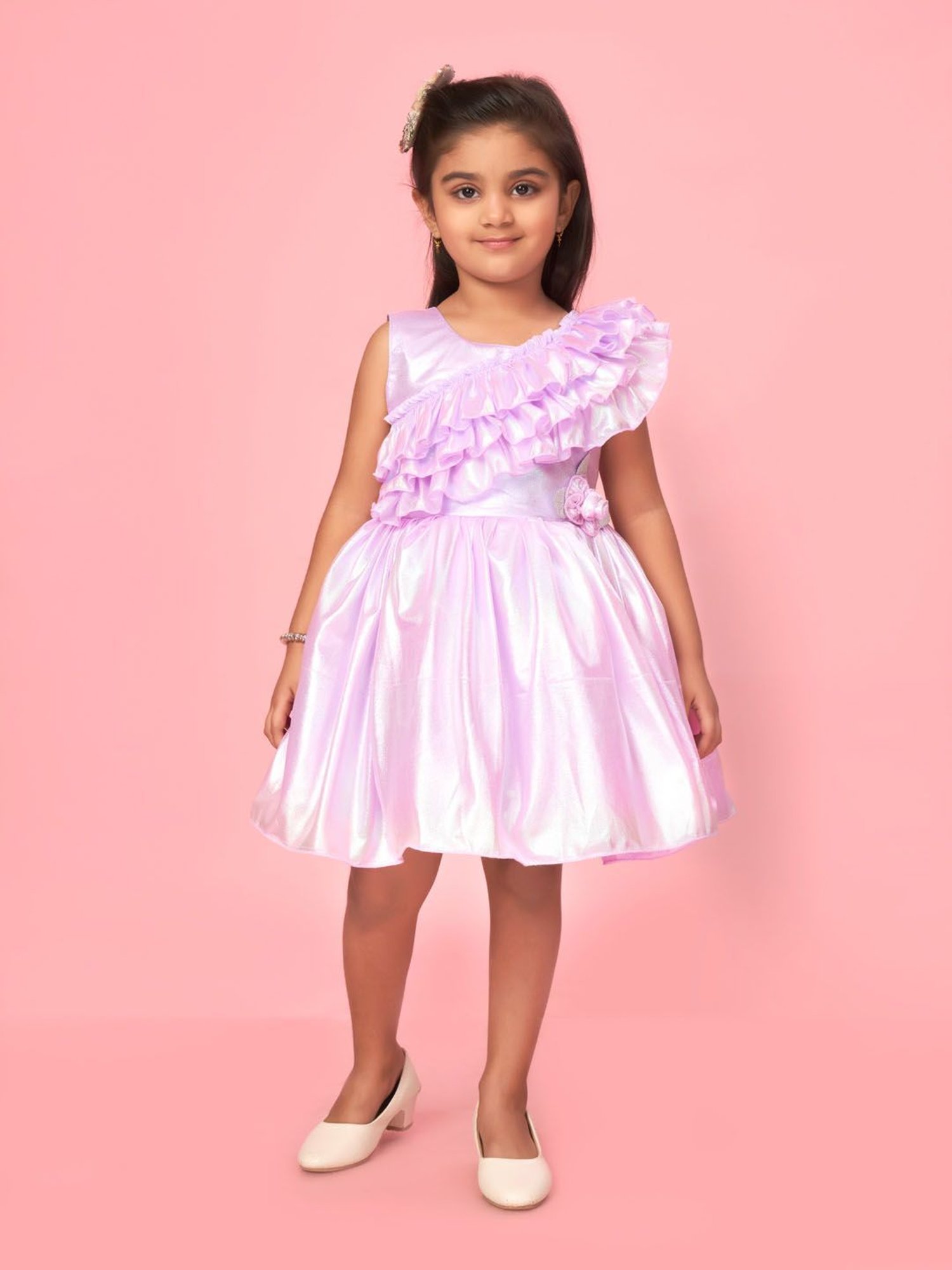 Aarika Kids Lilac Solid Frock