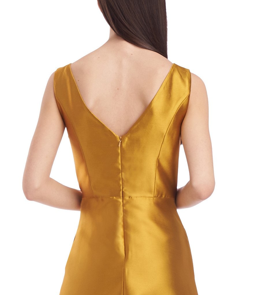 Kay Unger Emiliana Contrast Color Boat Neck Sleeveless Walk-Thru Jumpsuit