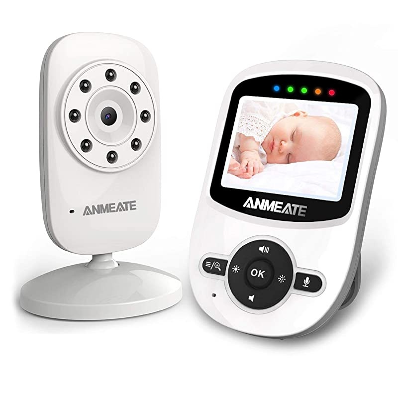 Video Baby Monitor with Digital Camera,  Digital 2.4Ghz Wireless Video Monitor with Temperature Monitor, 960ft Transmission Range, 2-Way Talk, Night Vision, High Capacity Battery