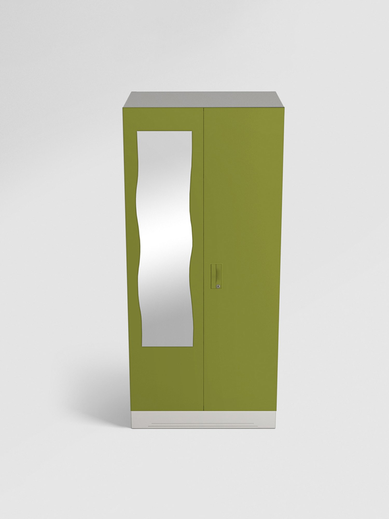 Godrej Interio Slimline 2-Door Steel Almirah, Tex Green Leaf (1-Year Warranty, 1 Locker, 1 Drawer)