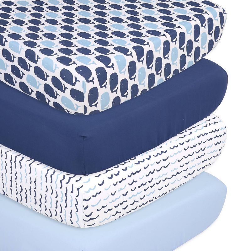 The Peanutshell Microfiber Sheets - Nautical 4pk