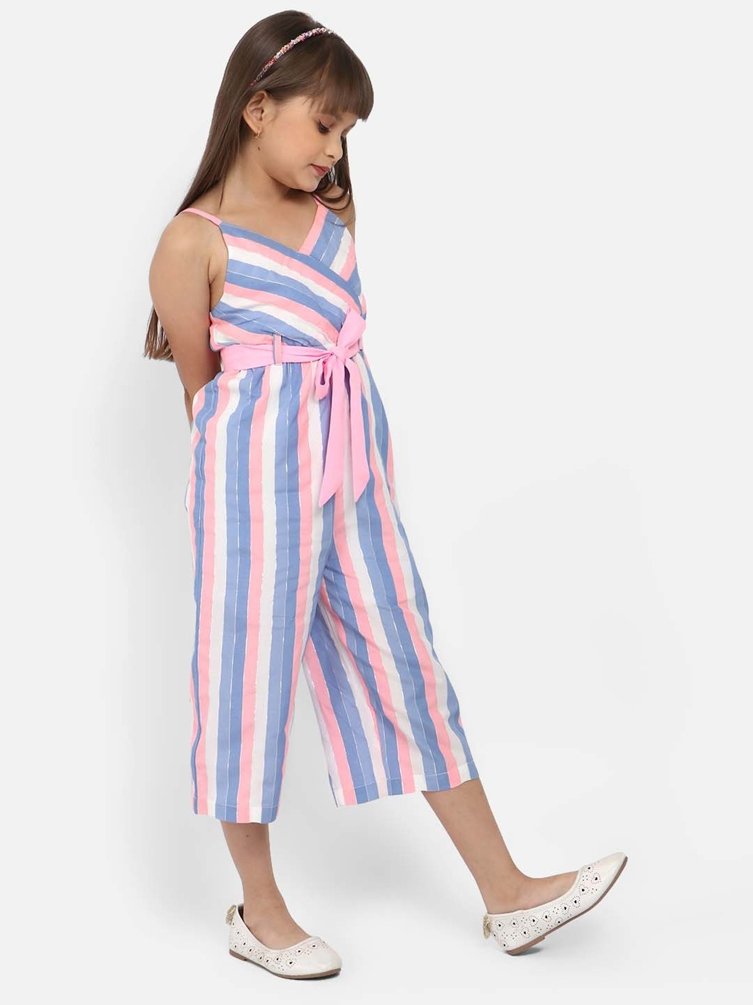 Nauti Nati Kids Multicolor Striped Jumpsuit