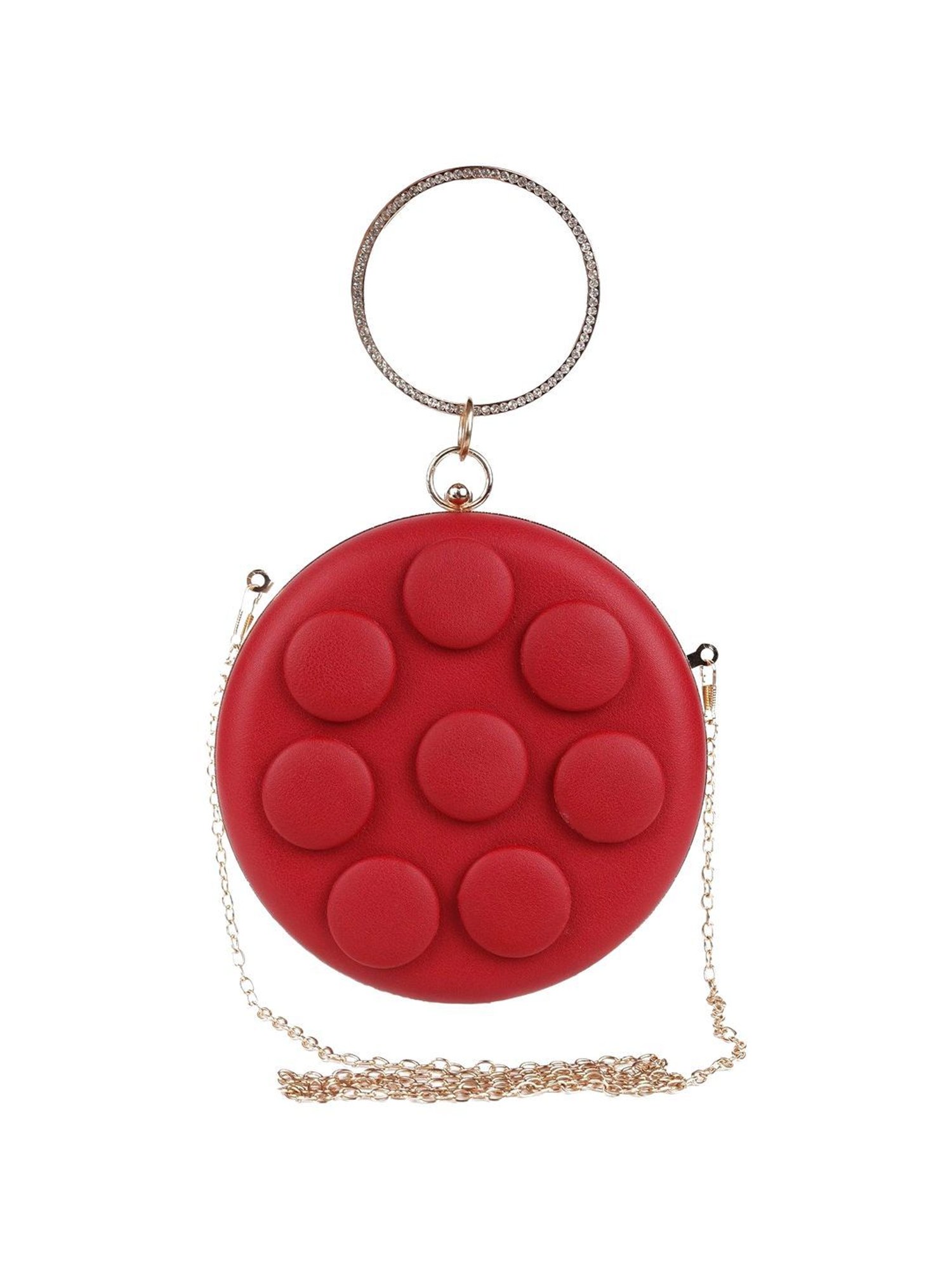 Odette Red Geometric Sling Handbag