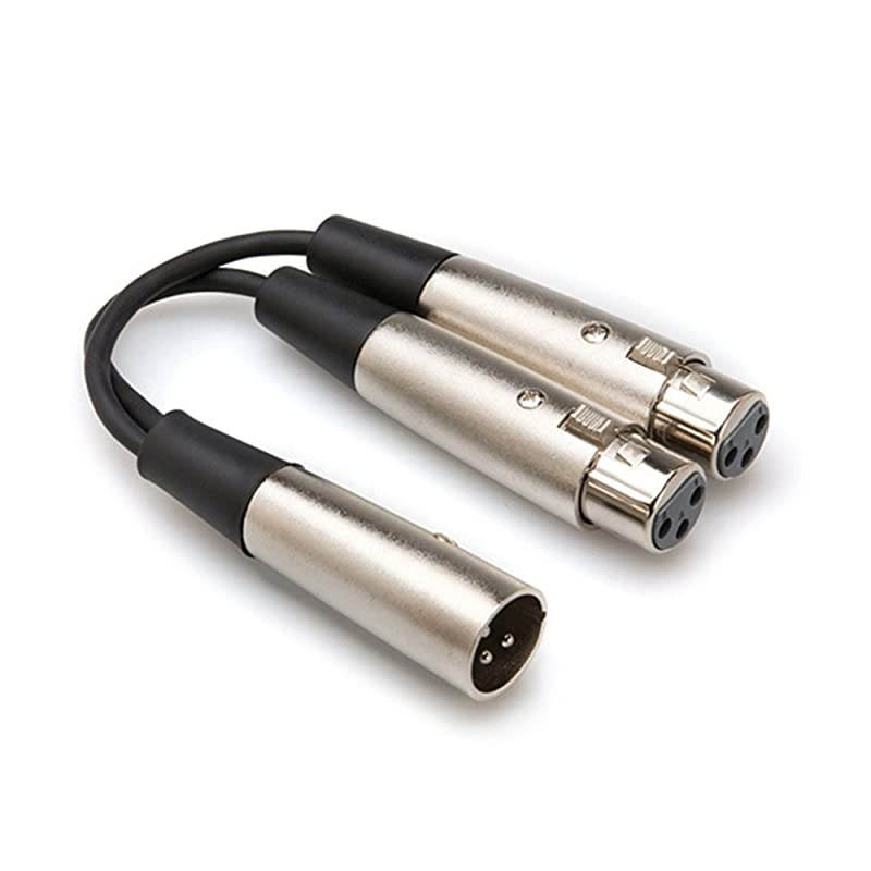 YXF1015 Dual XLR3F to XLR3M Y Cable 18 Inch