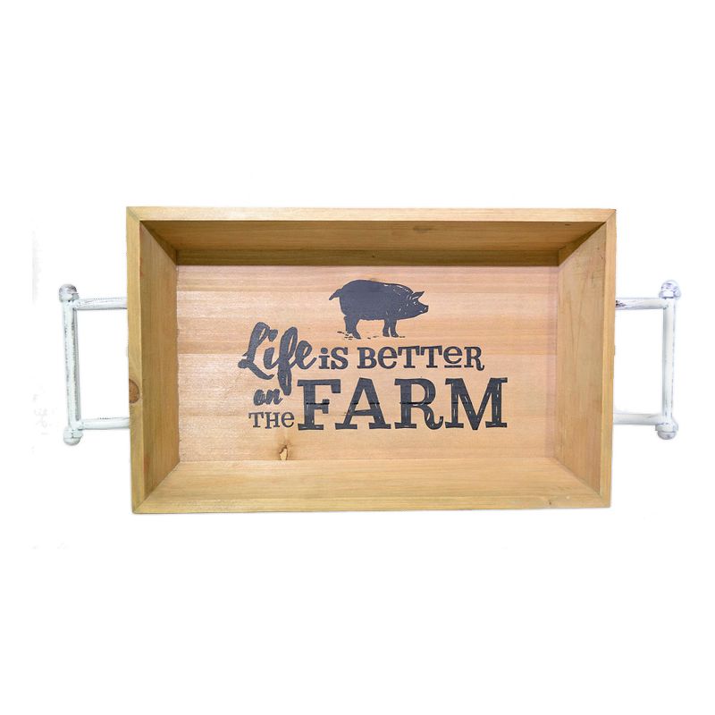 Distressed Wood Serving Tray 12"x16.5" - Drew DeRose