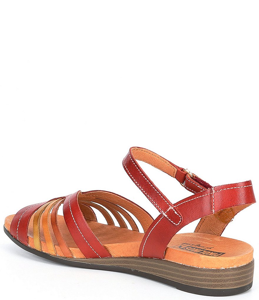 Pikolinos Ibiza Leather Whipstitch Detail Sandals