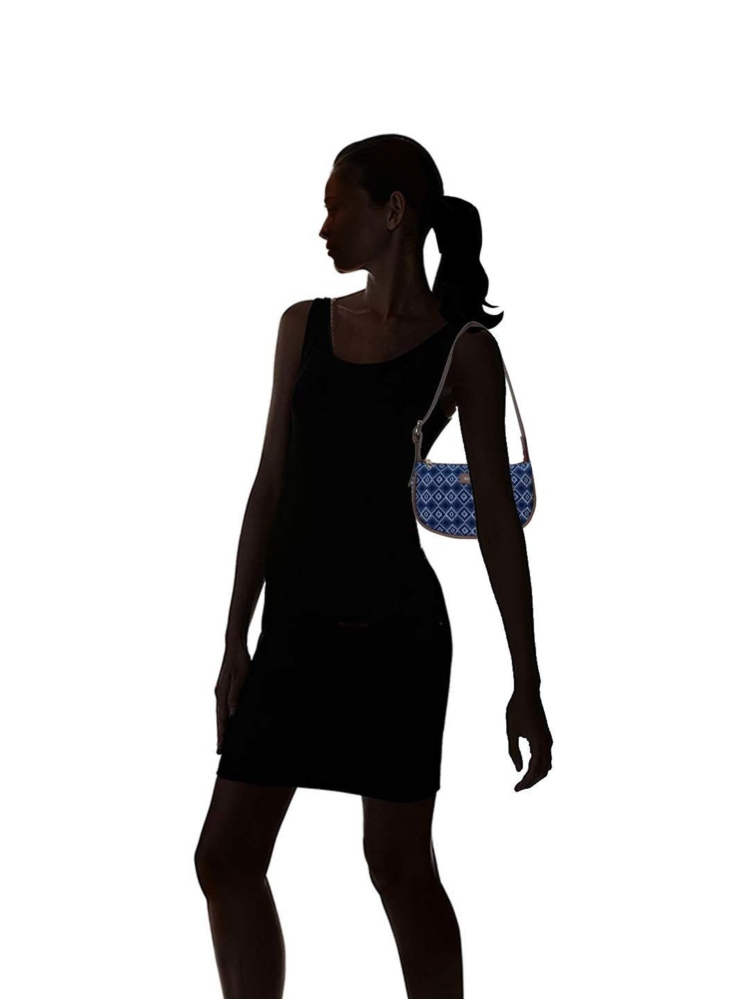 BELWABA Blue Printed Small Shoulder Bag