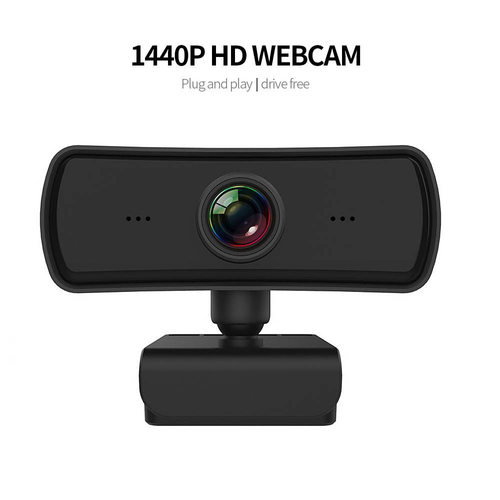 1440P Webcam USB2.0 Autofocus Video Webcam with Noise-reduction Microphone for PC/Laptop with 3M Extension Cable