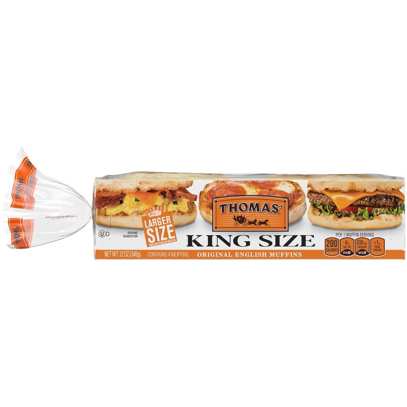 Thomas King Size English Muffins - 12oz