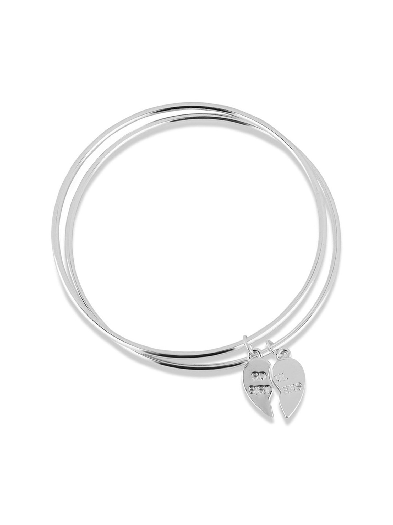 ToniQ Classic Gold-Plated Gardenia Leaf Bangles - Set of 2