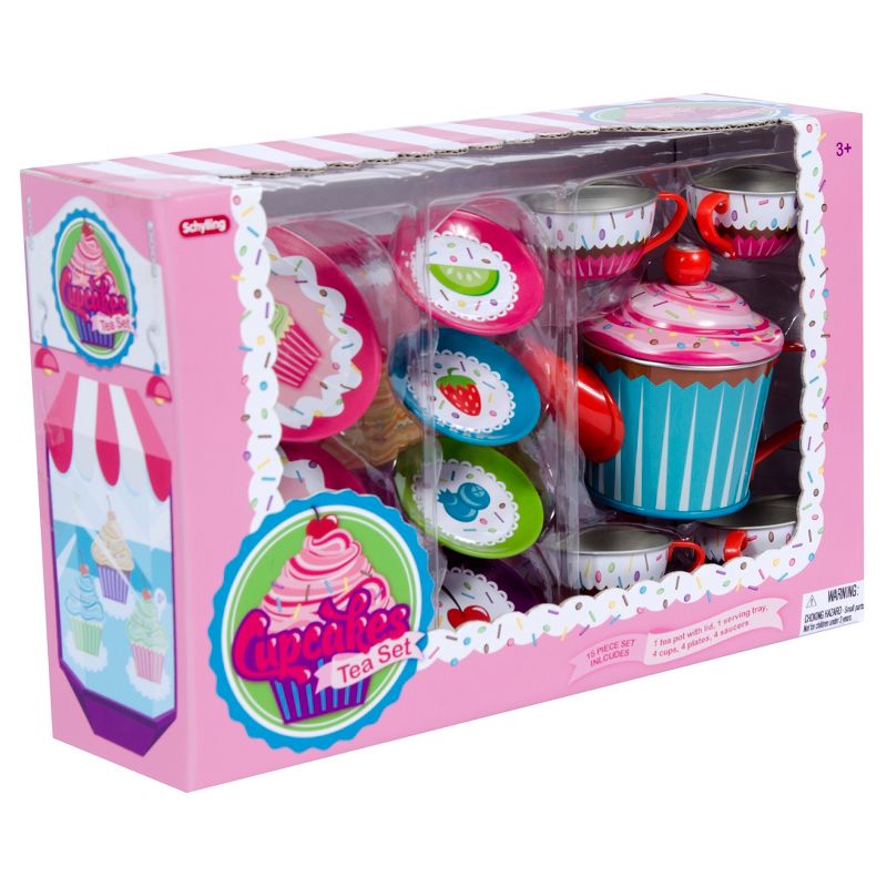 Schylling Cupcake Tin Tea Set
