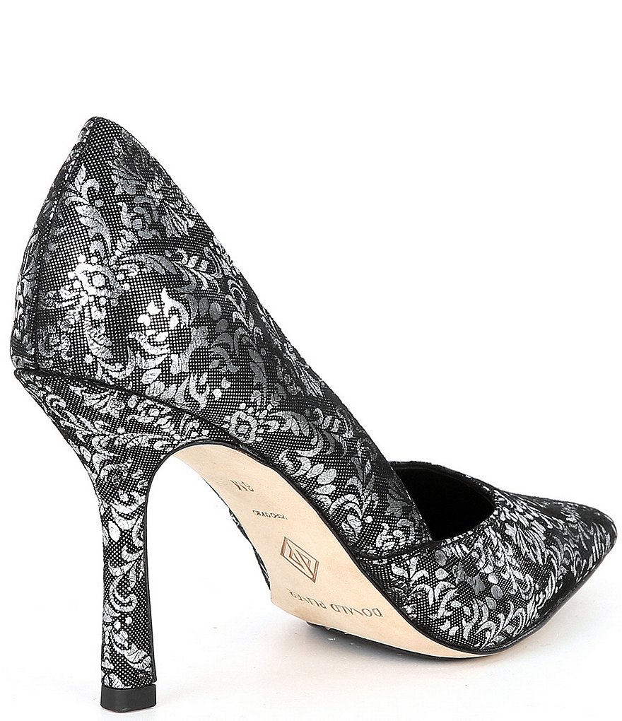 Donald Pliner Pola Metallic Brocade Print Pumps