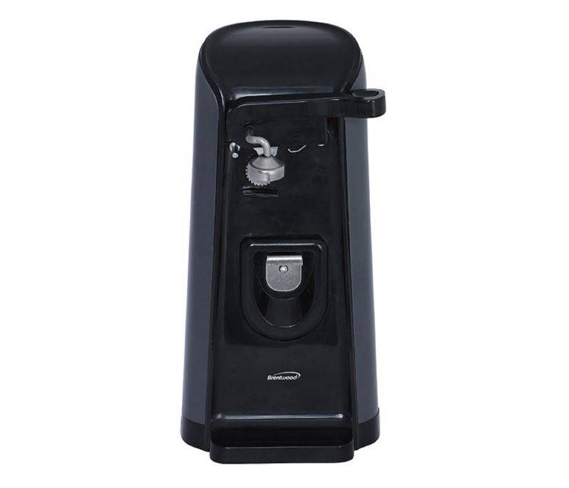 Brentwood J-30B Tall Electric Can Opener with Knife Sharpener & Bottle Opener, Black