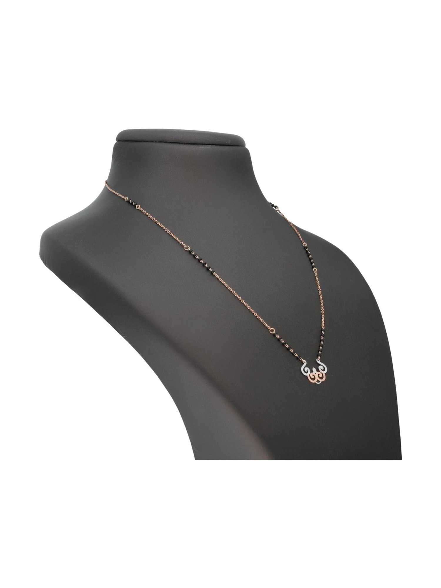 Malabar Gold and Diamonds 18k (750) BIS Hallmark  Two Tone Gold Mangalsutra For Women