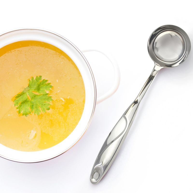 Zulay Kitchen Premium 12-Inch Stainless Steel Ladle with Comfortable Grip