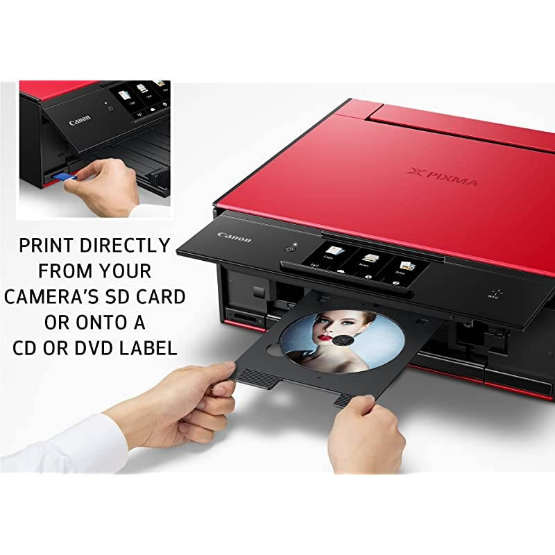 TS9020 Wireless All-In-One Printer with Scanner and Copier: Mobile and Tablet Printing, with AirPrint and Google Cloud Print Compatible, Red