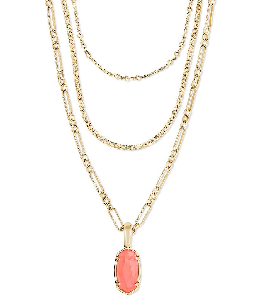 Kendra Scott Elisa Gold Triple Strand Necklace