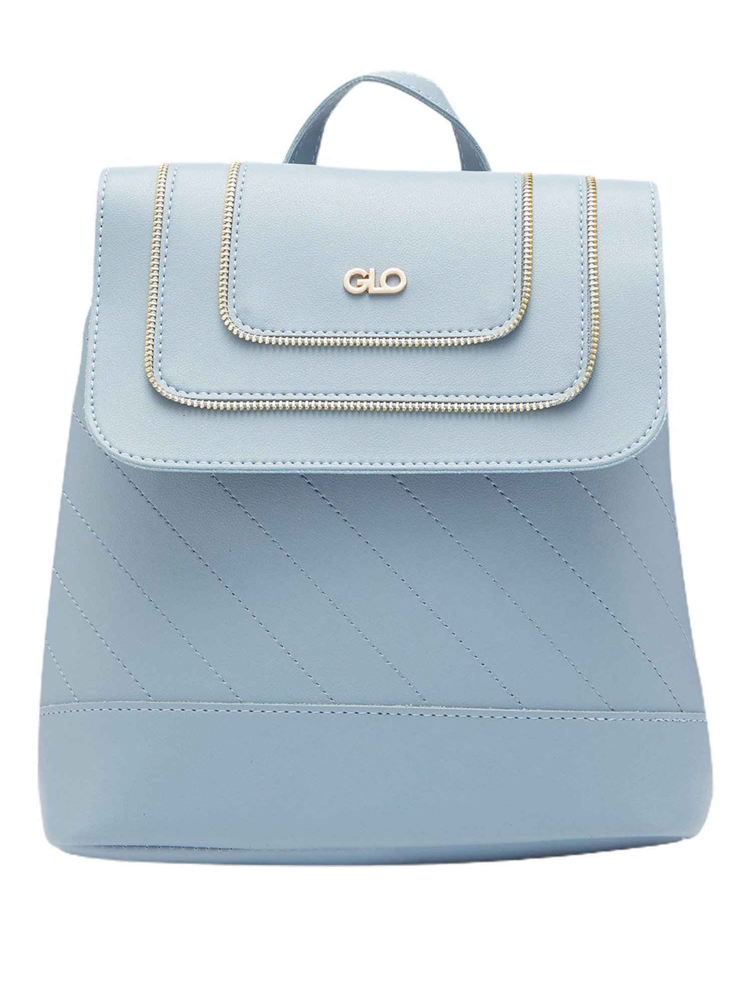 Globus Women Blue Solid Vegan Leather Backpack