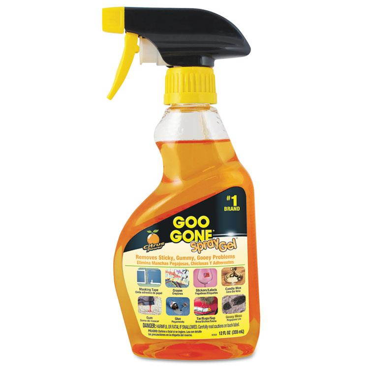 Goo Gone Spray Gel Cleaner Citrus Scent 12 oz Spray Bottle 6/Carton 2096