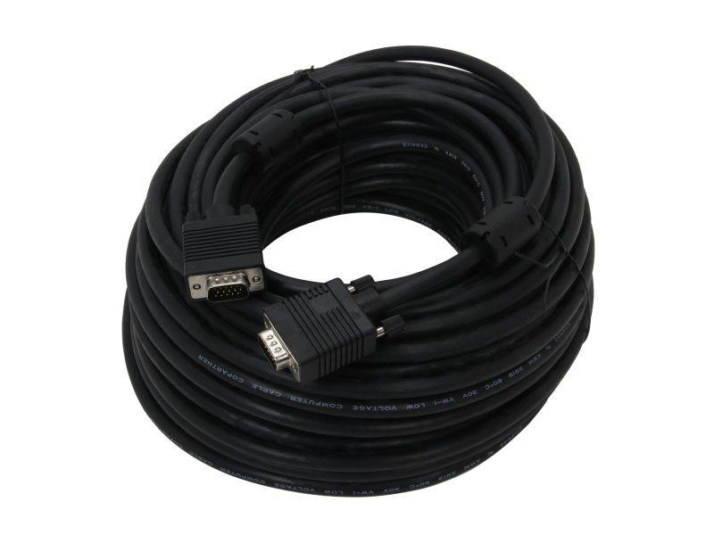 AMC CSV-F100MM 100 ft. Black VGA Male to Male Monitor Cable w/ Dual Ferrites