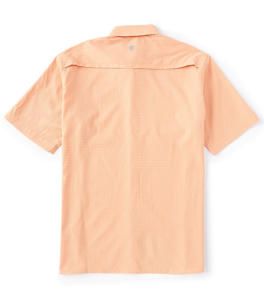 Solaris Short Sleeve Solid Capeback Button Front Shirt
