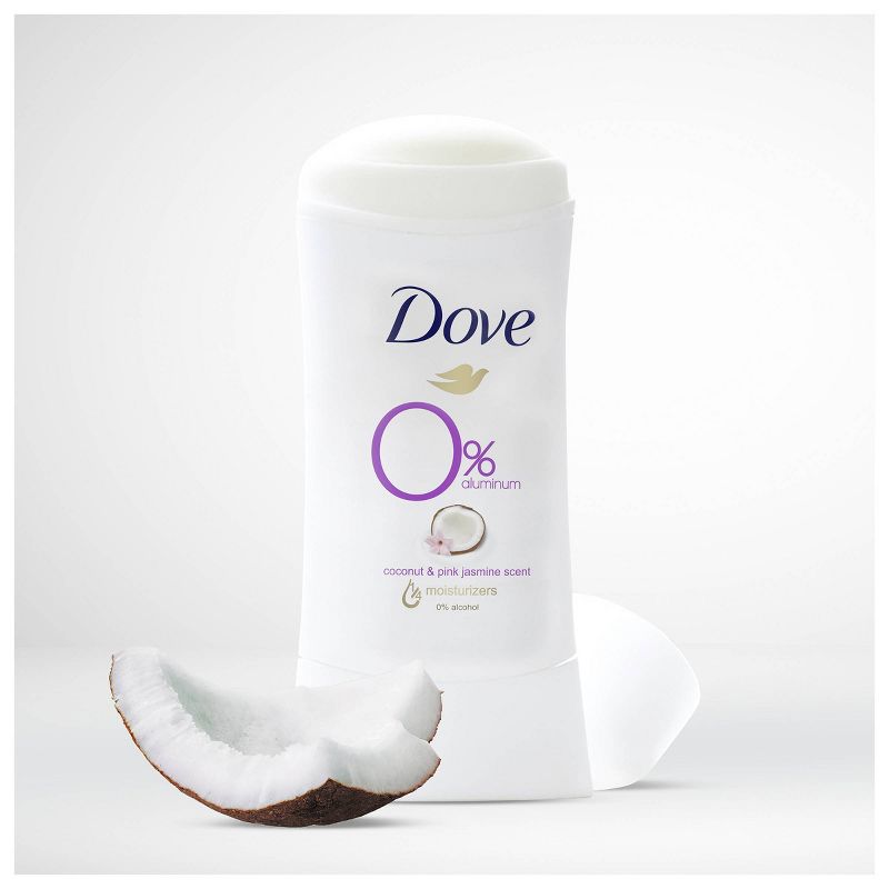Dove 0% Aluminum Coconut & Pink Jasmine Deodorant Stick - 2.6oz
