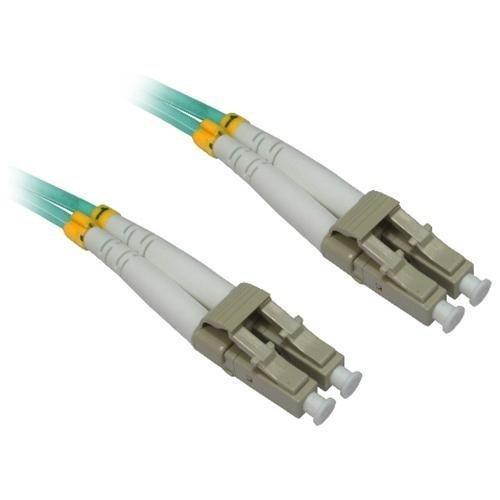 4xem 4XFIBERLCLC7M 22.97 ft. LASER OPTIMIZED LC/LC MM DUPLEX FIBER 50/125 10 GIG "AQUA" PVC PATCH