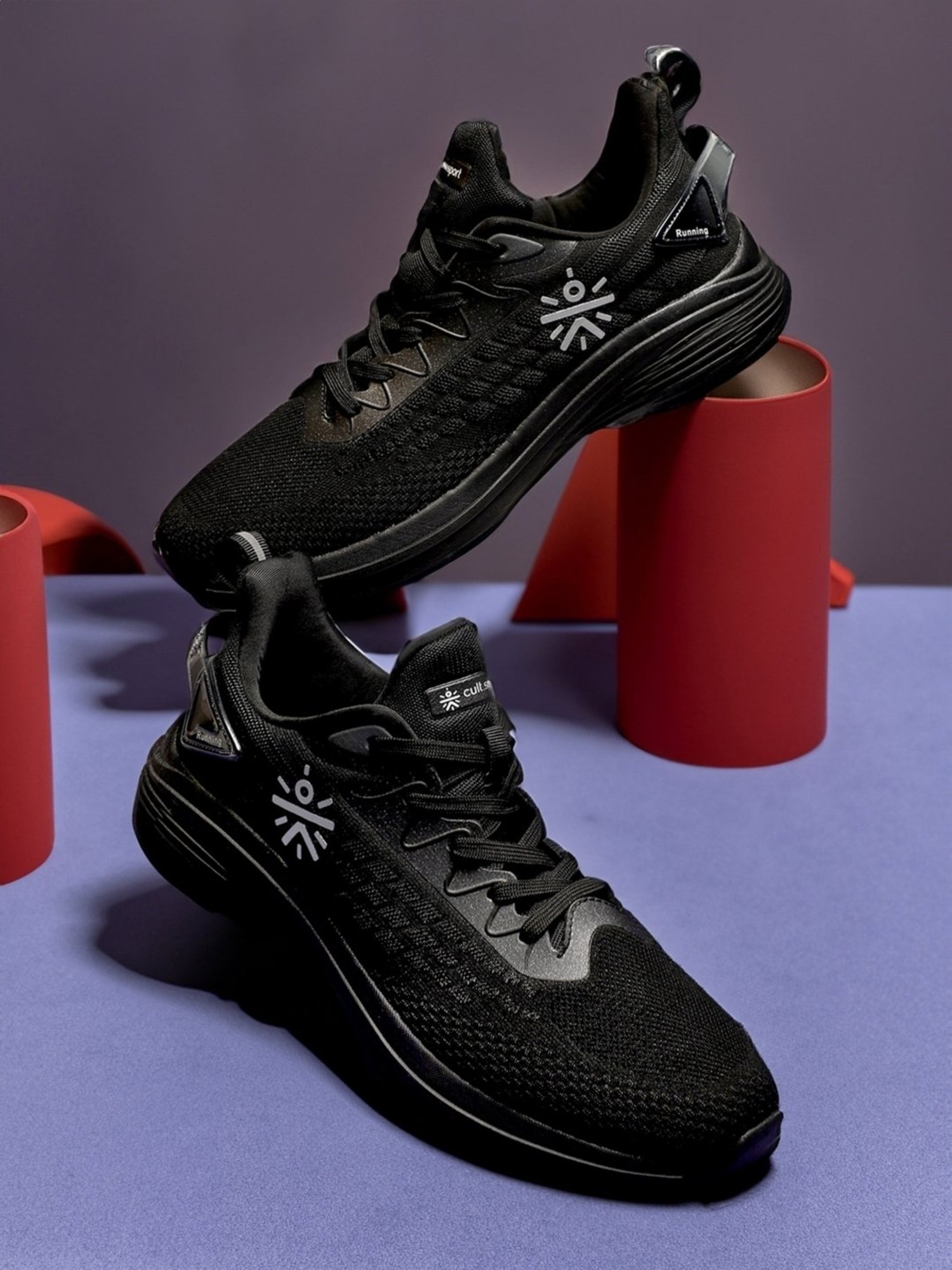 Cultsport Men's Active Black Running Shoes